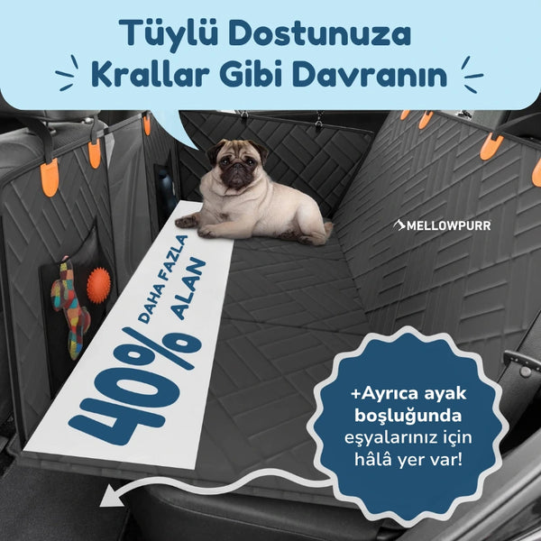 Mellowpurr Sert Tabanlı Araba Koltuk Koruyucu