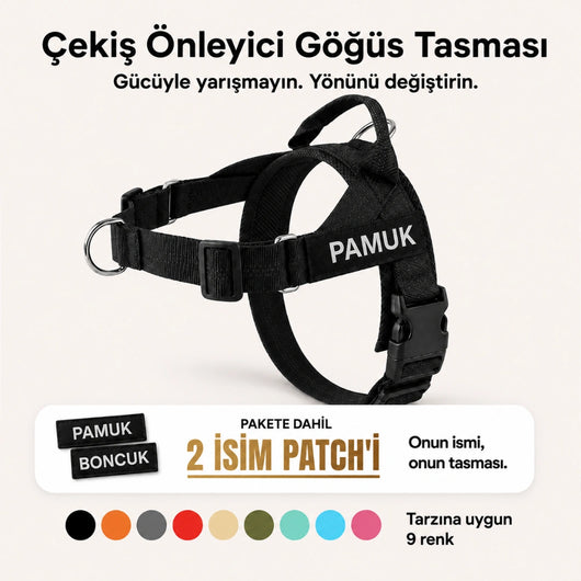 MellowPurr Çekiş Önleyici Köpek Göğüs Tasması | Ön Klipsli Kontrol