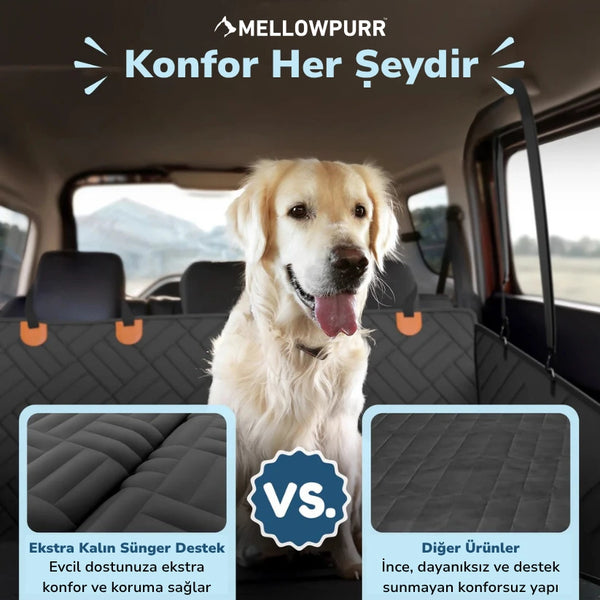 Mellowpurr Sert Tabanlı Araba Koltuk Koruyucu