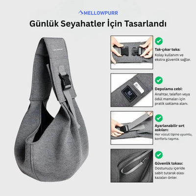 Mellowpurr Güvenli Taşıma Askısı - size özgürlük ona güven verir!