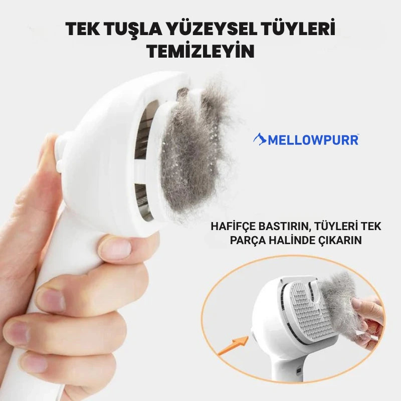 MellowPurr Akıllı Tüy Temizleme Fırçası – Tek Tuşla Tüy Temizliği