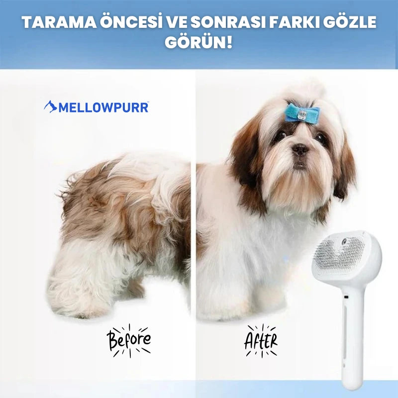 MellowPurr Akıllı Tüy Temizleme Fırçası – Tek Tuşla Tüy Temizliği
